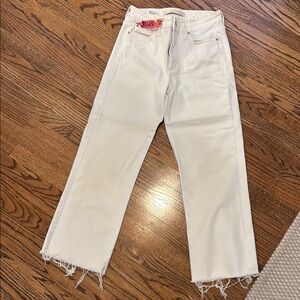 Joe's Jeans Off-White High-Rise Crop
